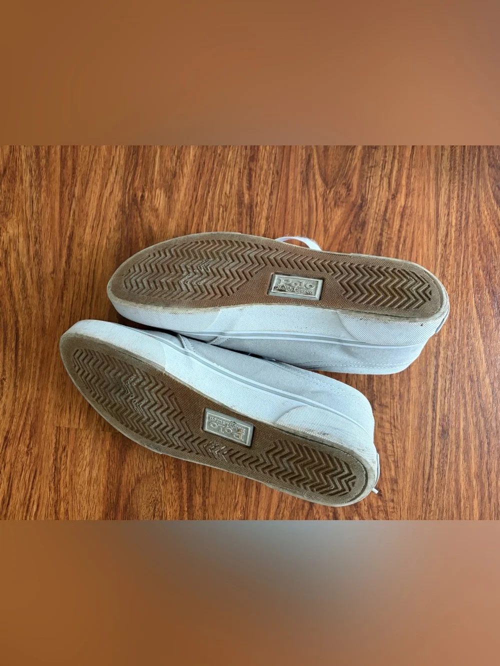 Polo by Ralph Lauren Men’s Light Gray Canvas Low-Top Sneakers